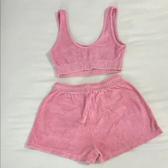 Zara Pink Terry Cloth Set - Picture 2 of 3